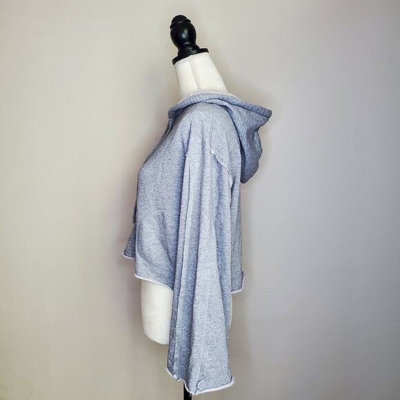 Honey Punch Gray Cropped Hoodie Small - Picture 4 of 7